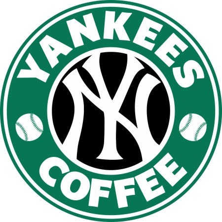 New York Yankees Starbucks Coffee Logo vinyl decal